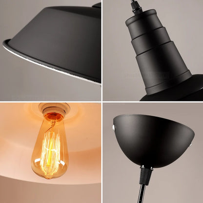 Nordic Industrial Retro Pendant Light – E27 Vintage Loft Bar Cafe Lamp