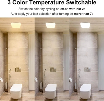 Bathroom Exhaust Fan with LED Light 110 CFM – 3 Color Temps, 1000LM, Ultra Quiet 2.5 Sones