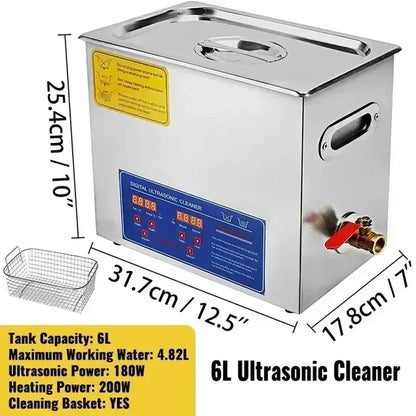 Ultrasonic Cleaner 1.3L–30L 40kHz 220V EU Plug – Portable Ultrasound Bath Washer