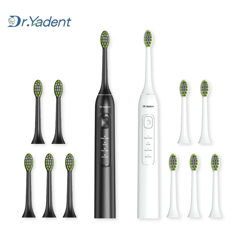 DrYadent YD05 Sonic Toothbrush – 6 Brush Heads, 4 Modes, 30-Day Battery