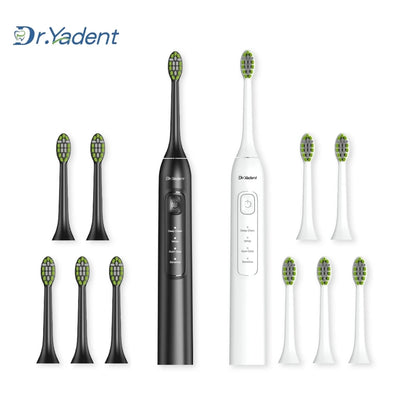 DrYadent YD05 Sonic Toothbrush – 6 Brush Heads, 4 Modes, 30-Day Battery