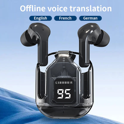GREATWALL AI Translation Wireless Earphones – Bluetooth 5.3, Noise Reduction, HD Sound, Sport