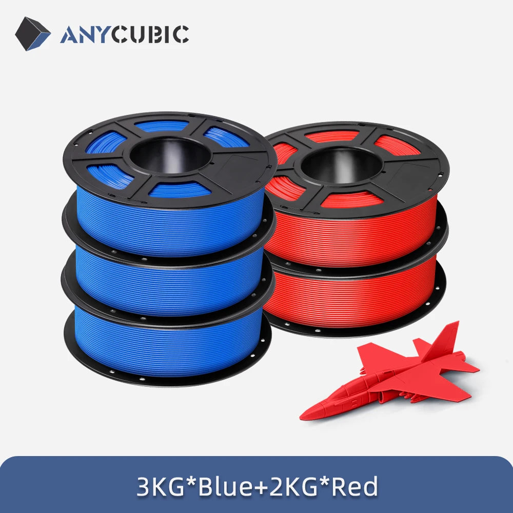 ANYCUBIC PLA 3D Printer Filament – 5KG / 1.75mm, Eco-Friendly, EU & US Warehouse, For Kobra S1C / K3C