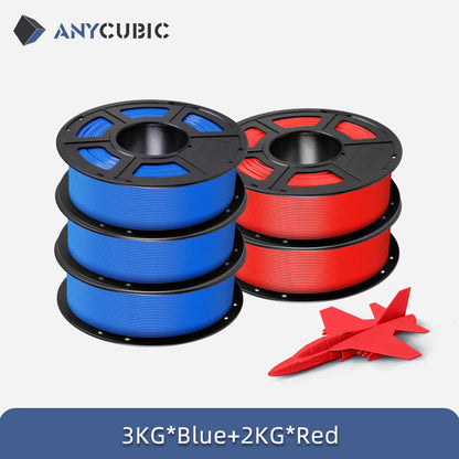 ANYCUBIC PLA 3D Printer Filament – 5KG / 1.75mm, Eco-Friendly, EU & US Warehouse, For Kobra S1C / K3C