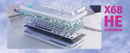 Attack Shark X68 HE Rapid Trigger Mechanical Gaming Keyboard – 60%, Hall Effect, 8KHz, Hot Swap