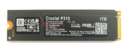 Crucial NVMe SSD M.2 2280 | P3 Plus / P310 / T500 / P510 | PCIe Gen4 | 500GB–2TB