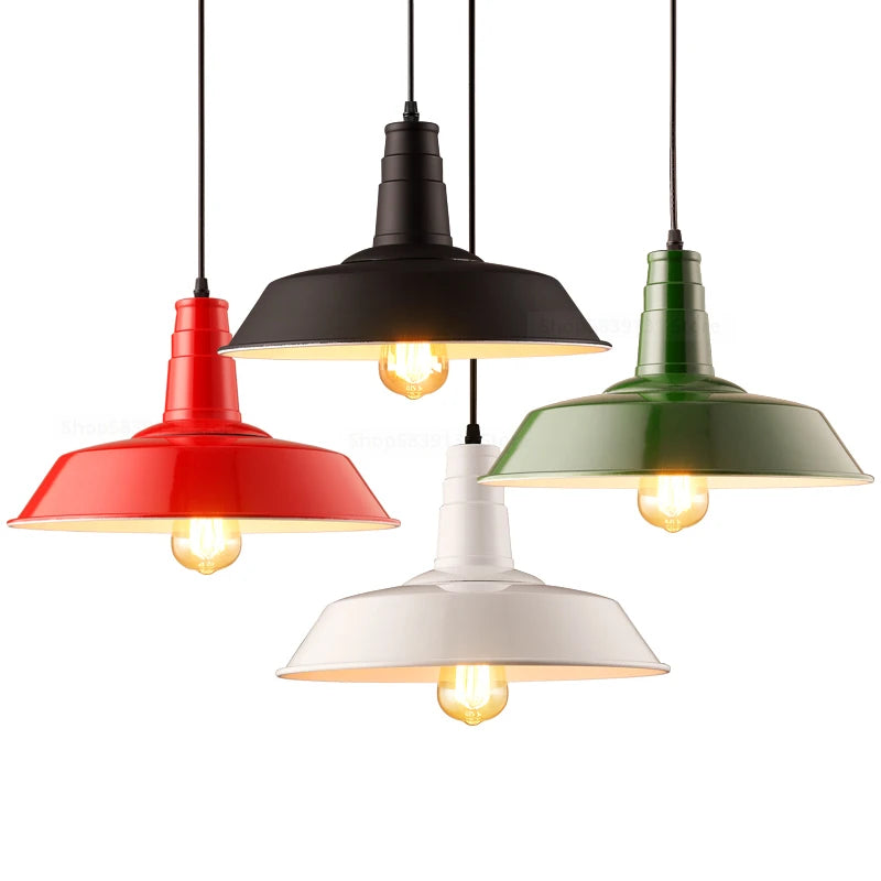 Nordic Industrial Retro Pendant Light – E27 Vintage Loft Bar Cafe Lamp