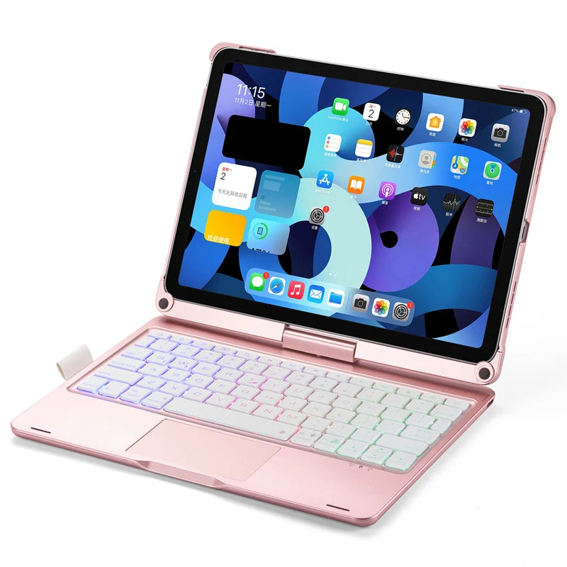 Bluetooth Magic Keyboard Case for iPad Pro 11 / Air – Backlit, Multi-Language, Trackpad