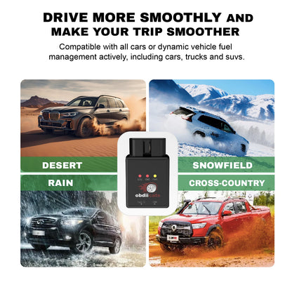 OBD2 Fuel Saving Chip Tuning Box | 2-in-1 Fast Charger & Power Booster for Petrol & Diesel Cars