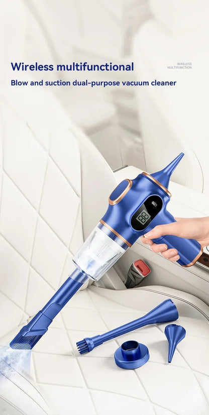 XMSJ Cordless Handheld Vacuum Cleaner – Wet & Dry, 120W, LCD, 2H Battery, Home & Car