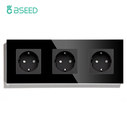 BSEED EU Wall Socket with USB-C Charging Port – Glass Panel 16A