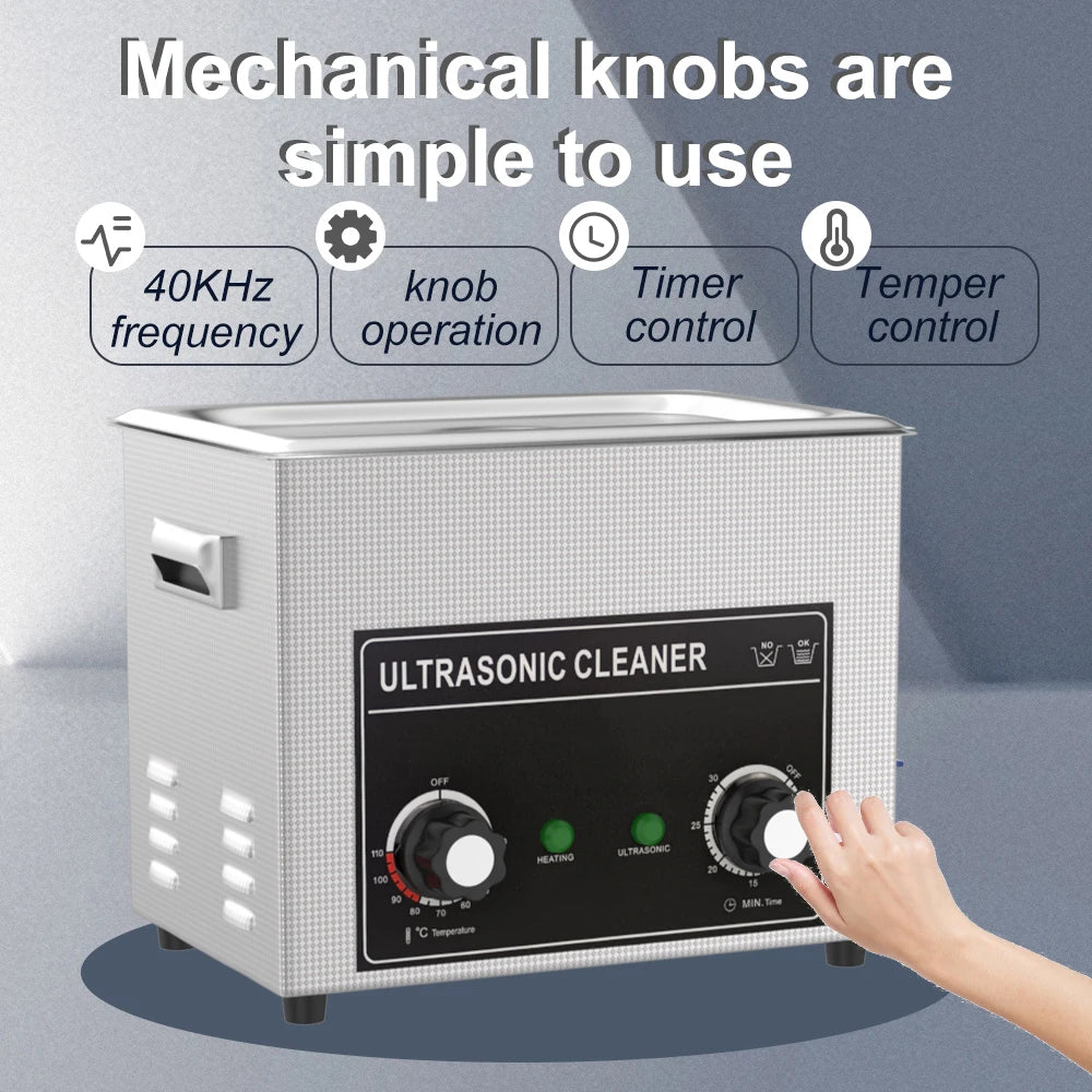 Ultrasonic Cleaner 1.3L–30L | 40KHz 220V EU Plug | Professional Ultrasound Bath