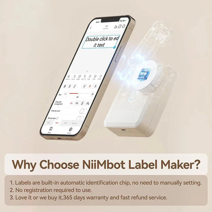 Niimbot D110 Portable Mini Label Printer – Thermal, Inkless, Bluetooth, UV