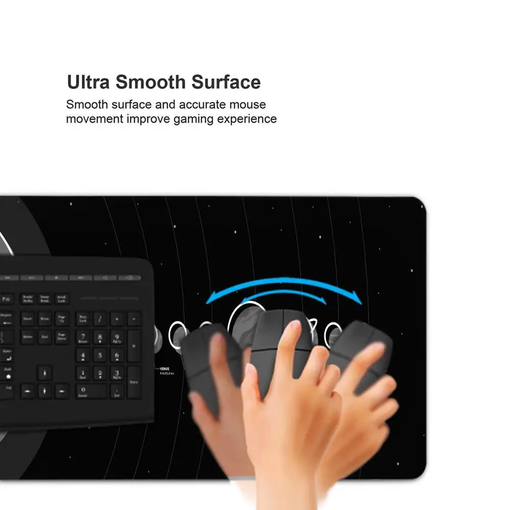 Universe Space Solar System XXL Gaming Mouse Pad – Rubber Deskmat, Multiple Sizes