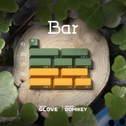 Glove X Domikey Cherry Adventurer ABS Doubleshot Keycaps – MX Stem, 60/87/104 Layout