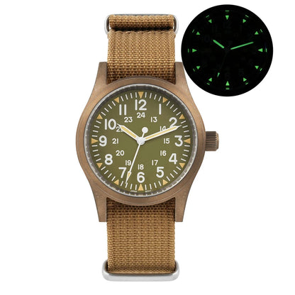 Militado ML05 Vintage Field Watch – 38mm, VH31 Sweep, Sapphire AR Crystal, Luminous