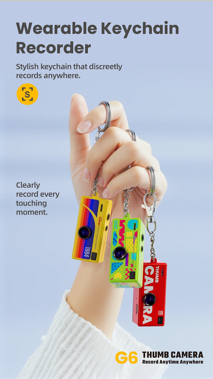 Portable Mini Thumb Camera 1080P FHD – 130° Wide-Angle, Autofocus, Fill Light, TFT LCD Screen