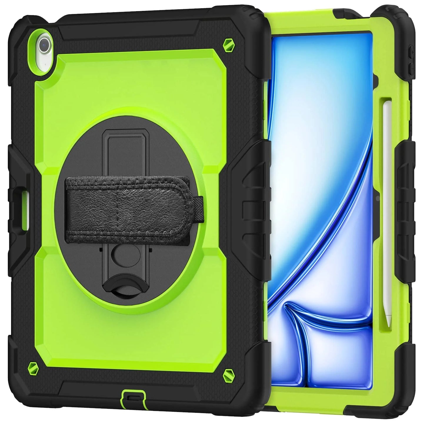 WeFor Heavy Duty iPad Case – Screen Protector, Shoulder Strap & Pencil Holder for iPad 11 A16, Air 11 & Air 13 M3 (2025)