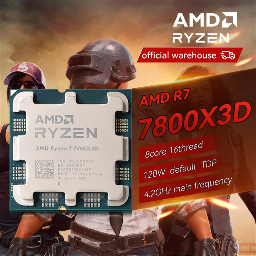 AMD Ryzen 7 7800X3D Gaming Processor – 8-Core, 5GHz, AM5, 3D V-Cache, DDR5