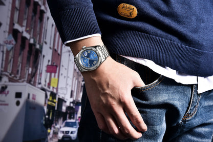 PAGANI DESIGN Men's Automatic Watch – 40mm, NH36A, AR Sapphire Glass, Date & Week, Gold Green