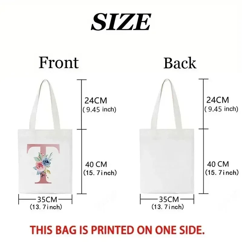Just A Girl Who Loves Books Canvas Tote Bag - Vintage Rose Reusable Shopper for Book Lovers