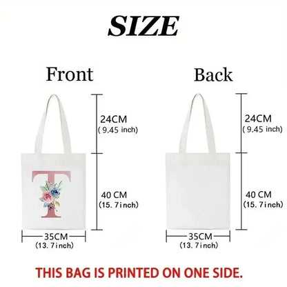 Just A Girl Who Loves Books Canvas Tote Bag - Vintage Rose Reusable Shopper for Book Lovers
