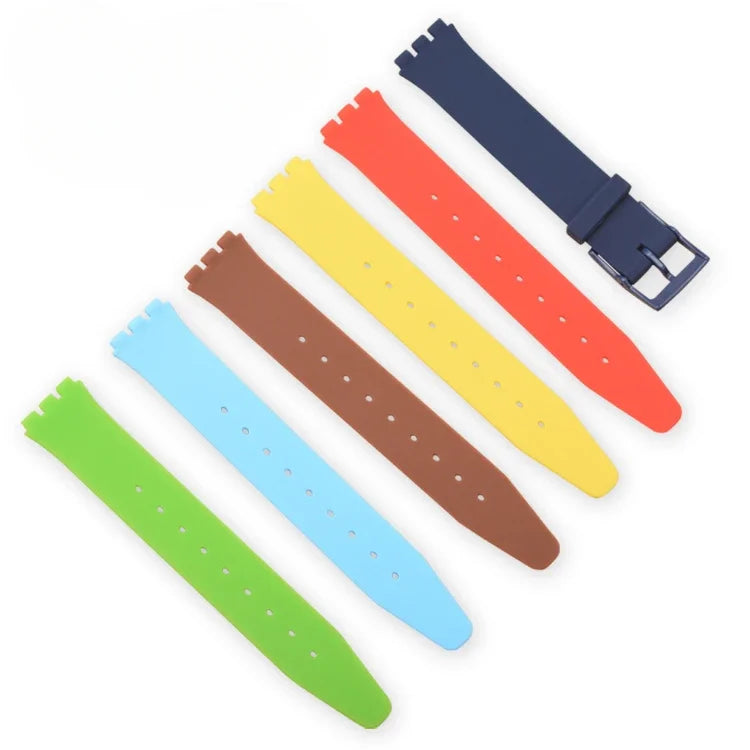 Colorful Silicone Replacement Strap for Swatch – 16/17/19/20mm Sports Watch Band
