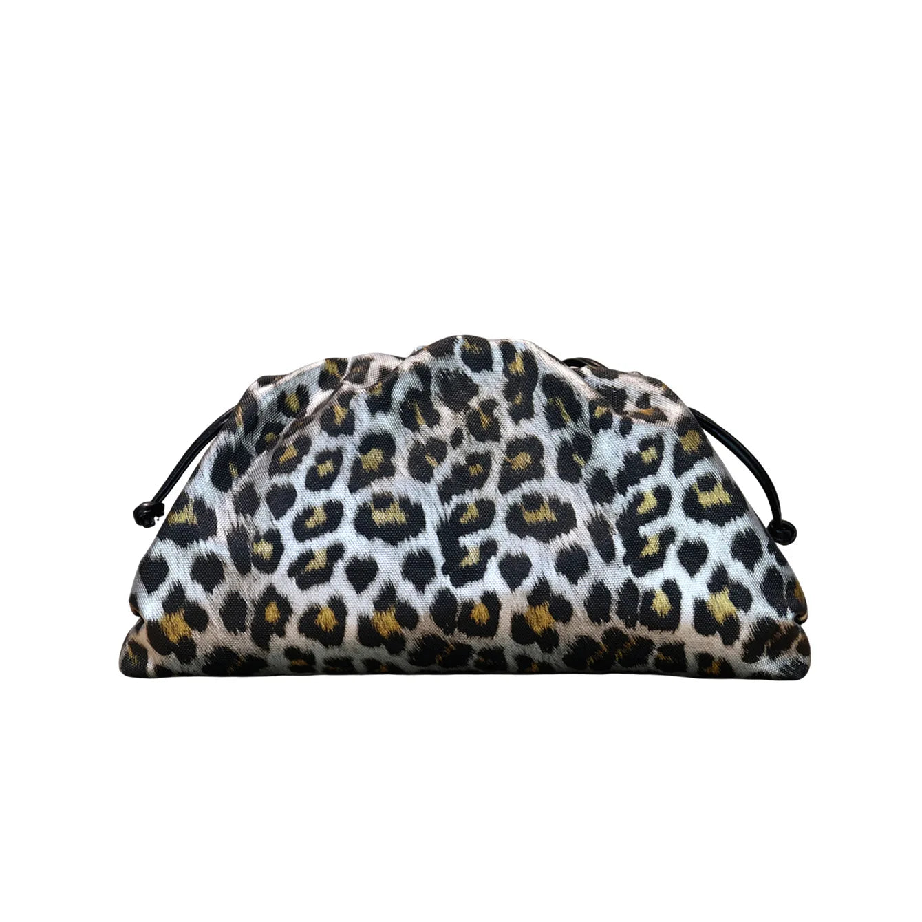 Ruched Snake Pattern Dumpling Shoulder Bag