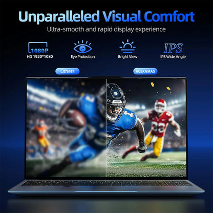 ACEKAMAS 2026 15.6" Slim Laptop – Intel Core i9-10980HK, 16GB DDR4, 256GB–2TB SSD, Windows 11, Backlit KB