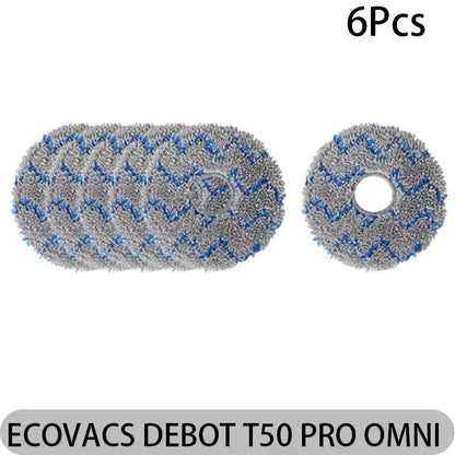 ECOVACS DEEBOT T50 PRO OMNI Replacement Parts | Main Brush, Side Brush, HEPA Filter, Mop, Dust Bag