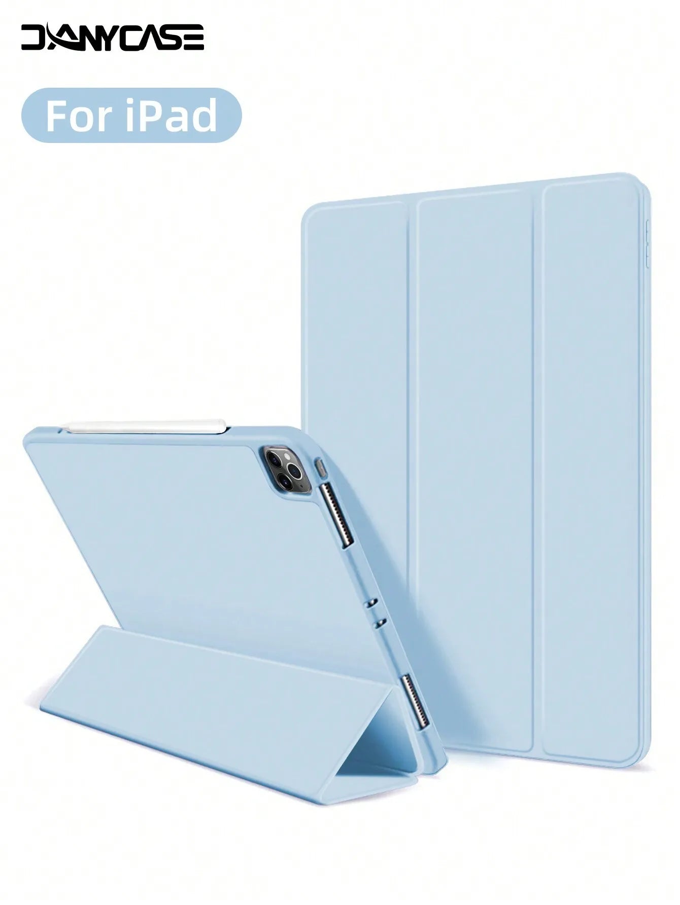 iPad Protective Case with Pencil Slot – Fits iPad A16, Air 11"/13", Pro 11"/13", Mini 6 & More