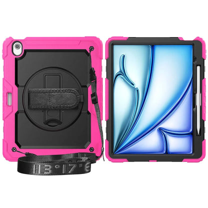 WeFor Heavy Duty iPad Case – Screen Protector, Shoulder Strap & Pencil Holder for iPad 11 A16, Air 11 & Air 13 M3 (2025)