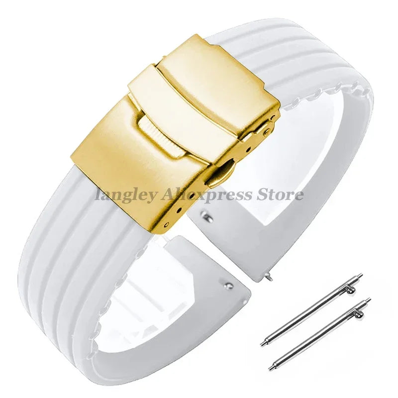 Quick Release Silicone Watch Strap 18–24mm – For Huawei, Seiko, Omega, Fossil & More