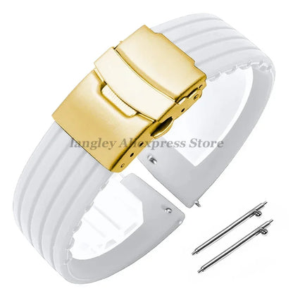 Quick Release Silicone Watch Strap 18–24mm – For Huawei, Seiko, Omega, Fossil & More
