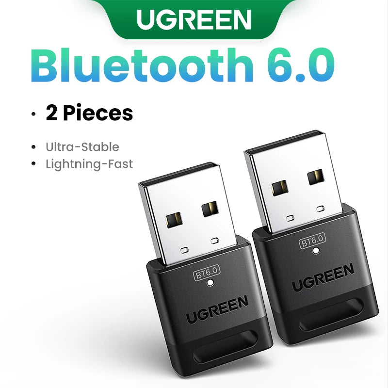 UGREEN USB Bluetooth Adapter 6.0 / 5.4 | Dongle for PC, Keyboard, Mouse, Headphones