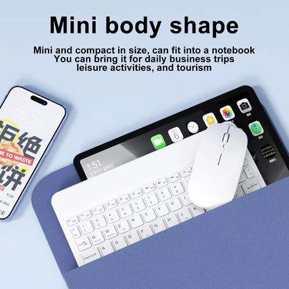 Bluetooth Wireless Keyboard & Mouse Combo for iPad, iOS, Android, Windows