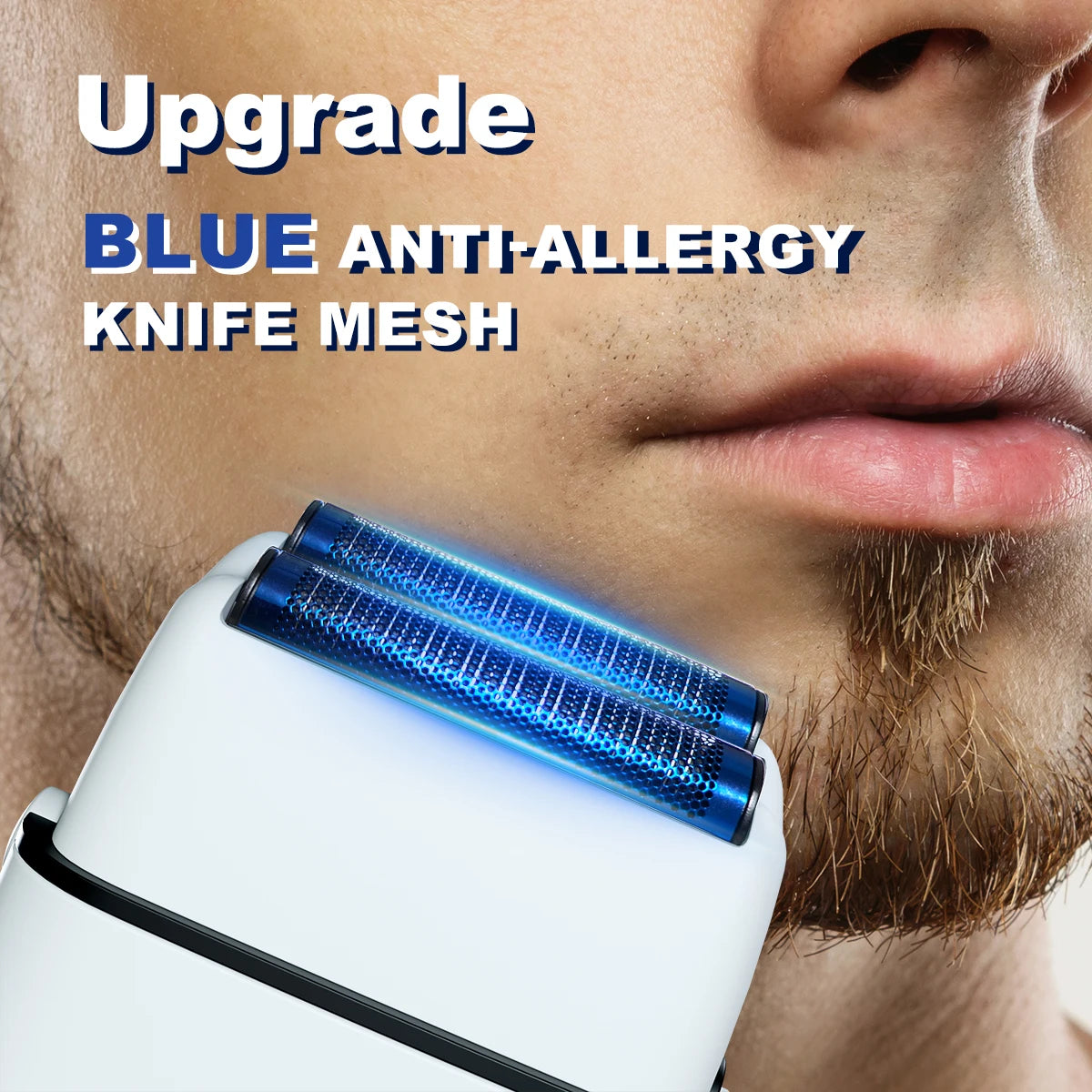 R.E.D. Shopping ROSYOUS RS620 double foil electric shaver for men, rechargeable beard trimmer, close grooming and shaving.