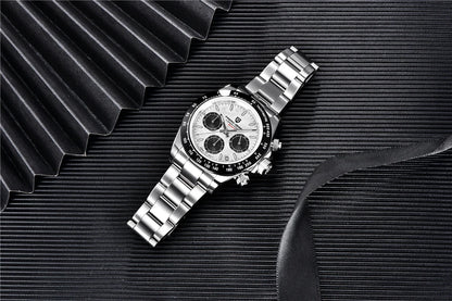 PAGANI DESIGN Men's Luxury Chronograph Watch – 100M Waterproof, Quartz Sport Wristwatch, Gift