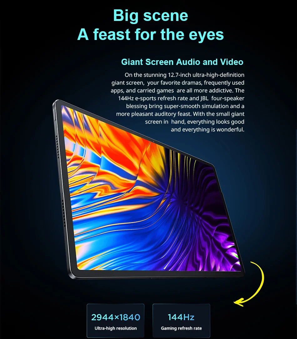 Lenovo Xiaoxin Pad Pro 2025 12.7" Tablet – Dimensity 8300, 2.9K 144Hz, 10200mAh, Android 14 (Global)