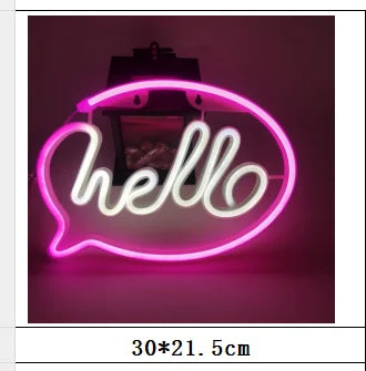 LED Neon Sign – USB/Battery Powered, Customizable, Bar & Bedroom Wall Decor