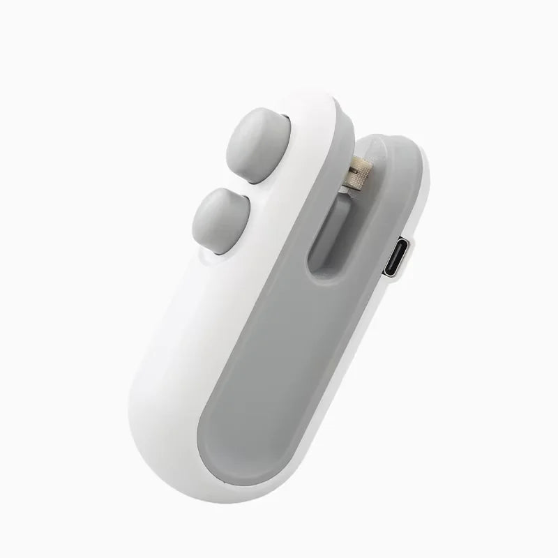 2-in-1 Rechargeable Mini Bag Sealer with Cutter | Portable Thermal Sealer | Food Storage