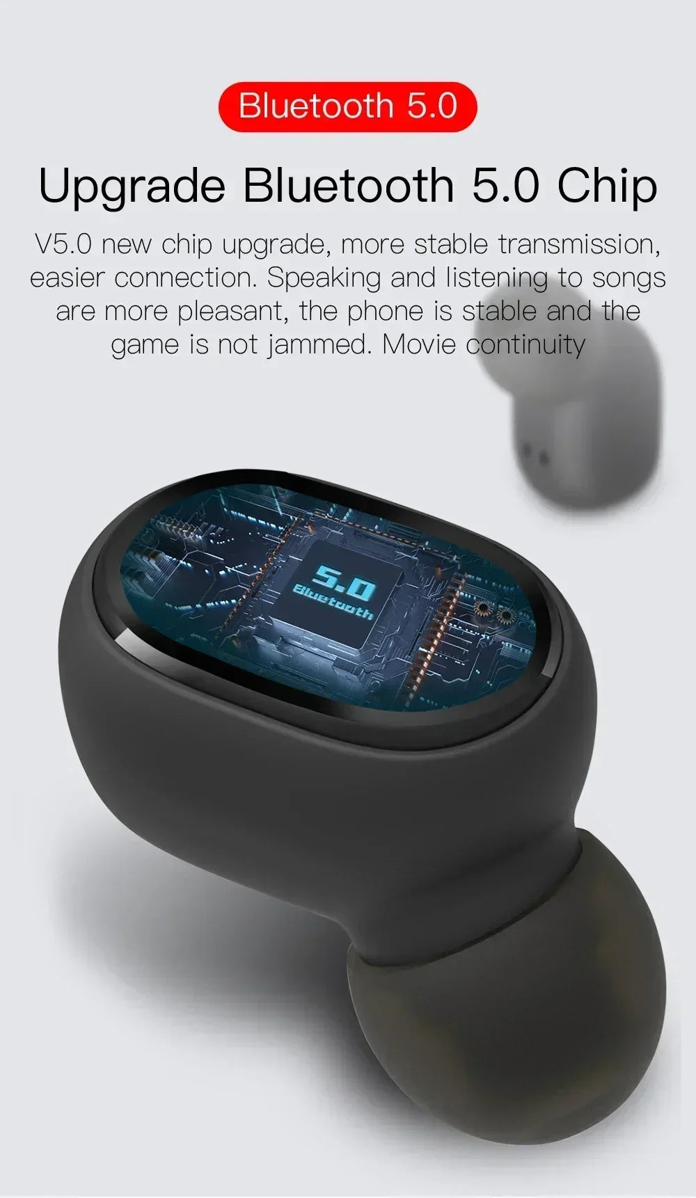E6S TWS Wireless Bluetooth Earphones - Noise Cancelling with Microphone