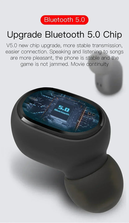 E6S TWS Wireless Bluetooth Earphones - Noise Cancelling with Microphone