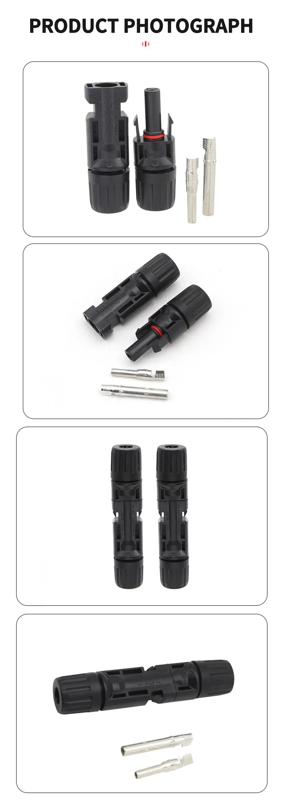 Solar Panel Connector Kit 1000V 30A – PV MC4 Connectors 2.5/4/6mm²