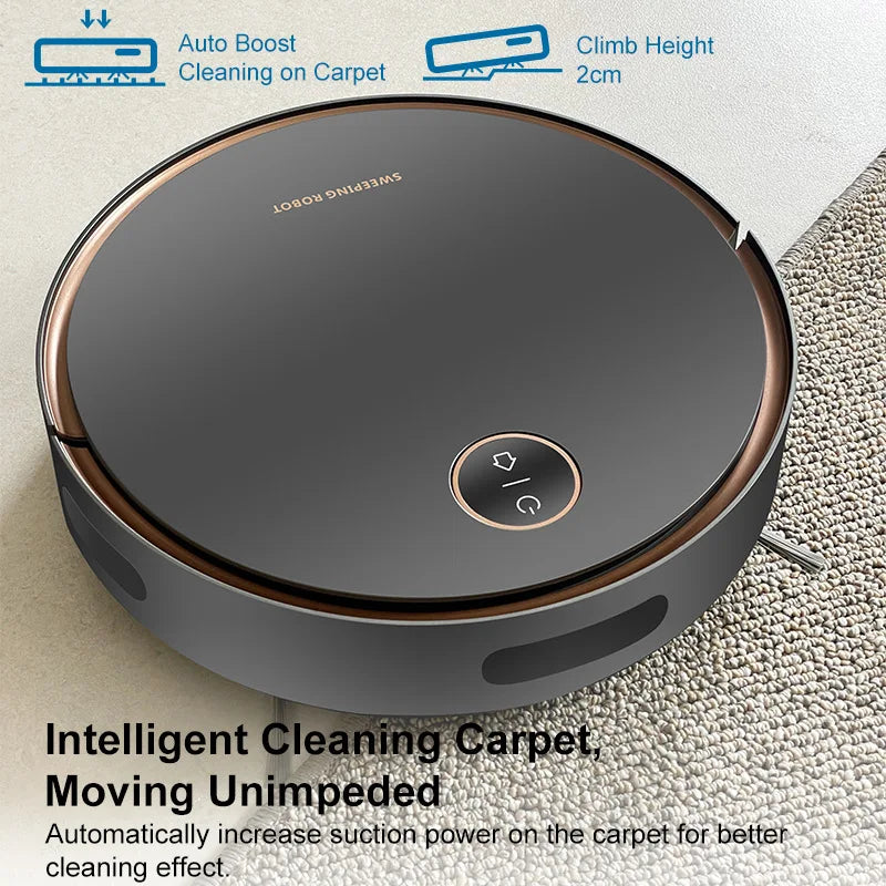 5000Pa Robot Vacuum Cleaner 3-in-1 – Sweep, Vacuum & Mop, EU Plug