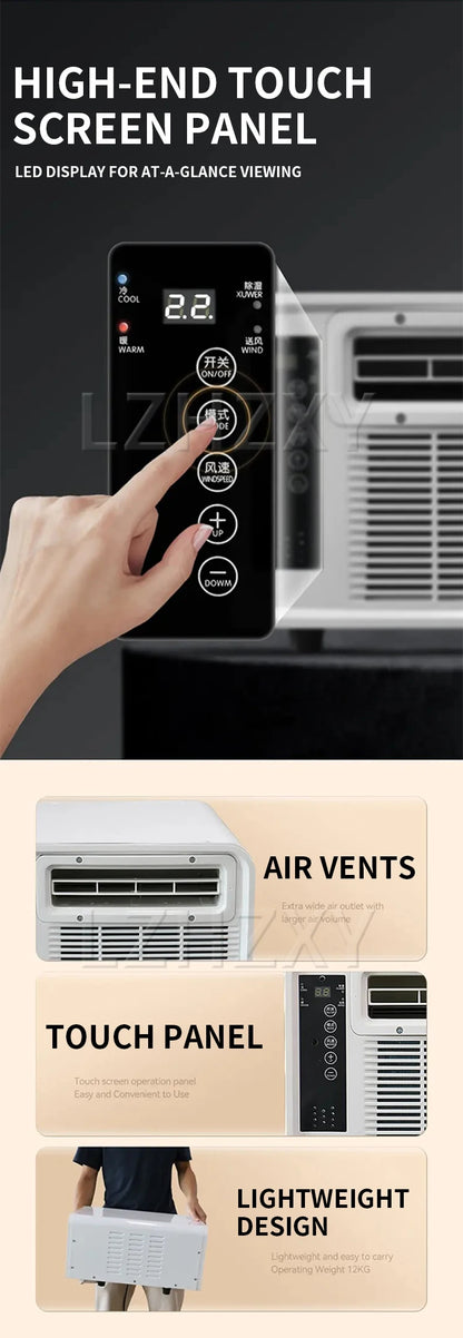 Dual-Mode Portable Air Conditioner – Cooling & Heating, Mosquito Net, 110V/220V