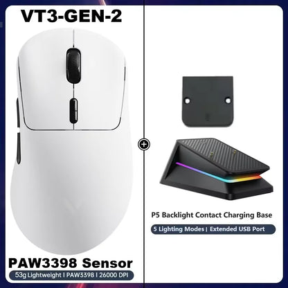 Rapoo VT3 GEN-2 Wireless Gaming Mouse – 53g, 8KHz, 26000DPI, 10 Buttons