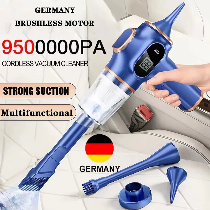 Handheld Wireless Vacuum Cleaner – 9500000Pa, Cordless, Car & Home