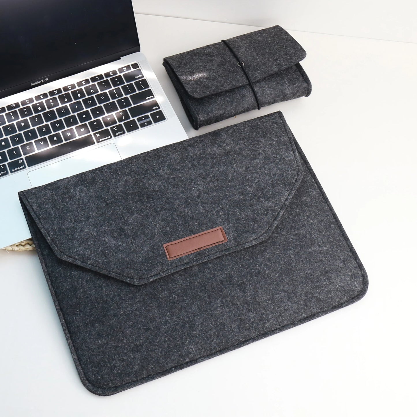 Wool Felt Laptop Sleeve Bag – 11" to 15.6" Shockproof Notebook Pouch | MacBook, Lenovo, Samsung, Huawei