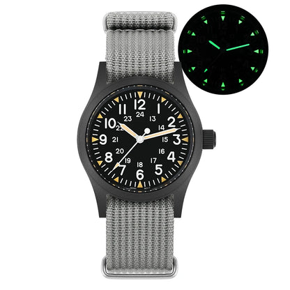 Militado ML05 Vintage Field Watch – 38mm, VH31 Sweep, Sapphire AR Crystal, Luminous